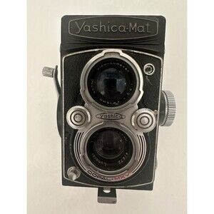 Vintage Yashica-Mat TLR Camera c1956 Lumaxar Film Advance Stuck AS-IS w Case